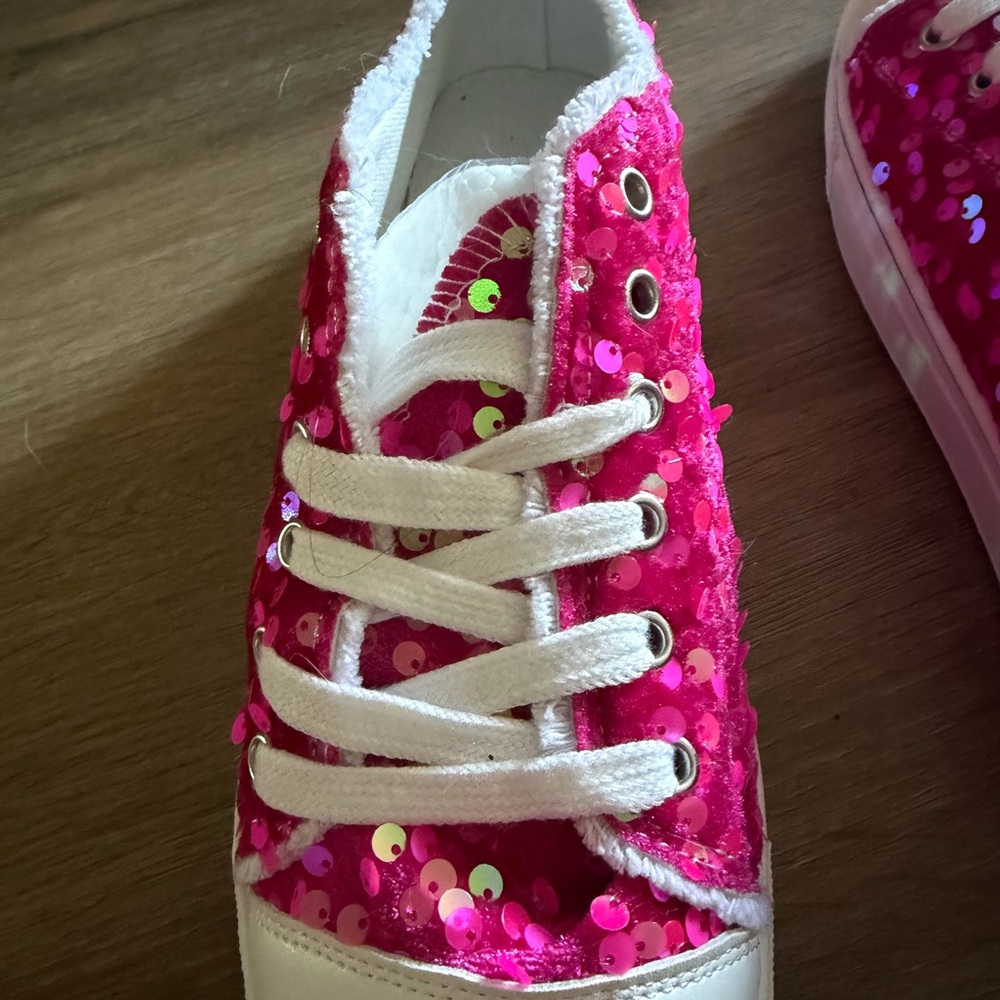 Pink Sequin Ladies Sneakers - Picture 6 of 6